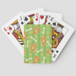background with dogs and bones poker cards