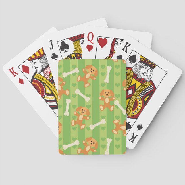 background with dogs and bones poker cards (Back)