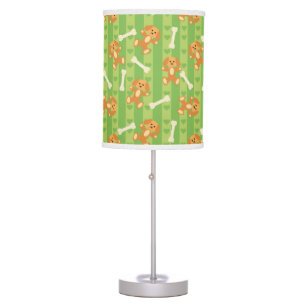 background with dogs and bones table lamp