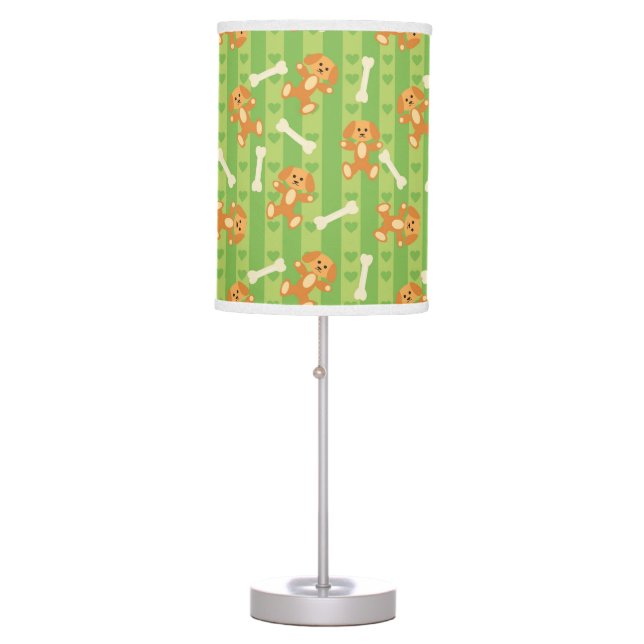 background with dogs and bones table lamp (Front)