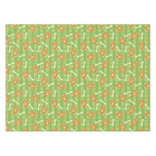 background with dogs and bones tablecloth