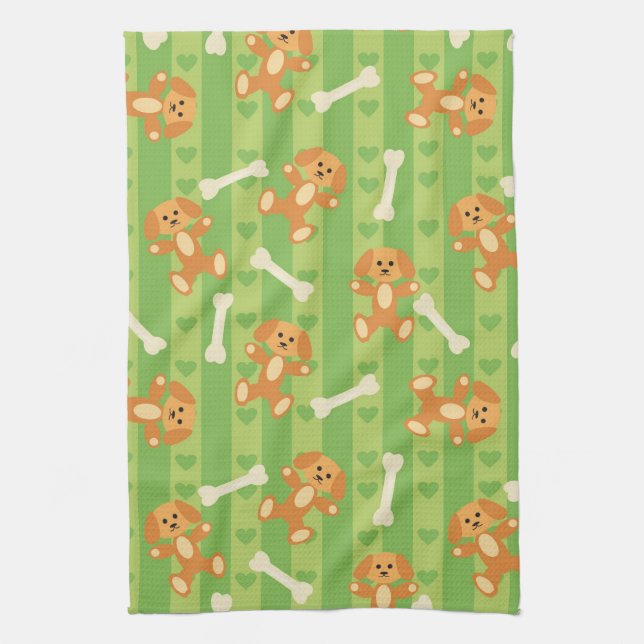 background with dogs and bones towel (Vertical)