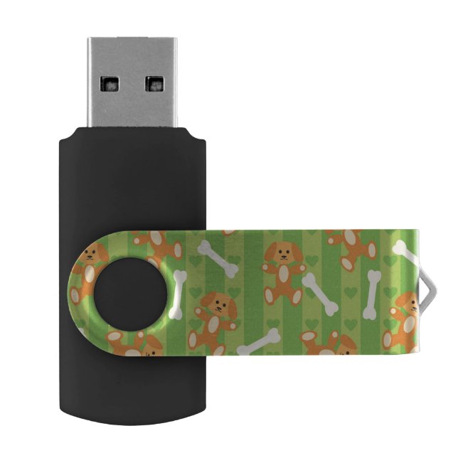 background with dogs and bones USB flash drive (Opened)