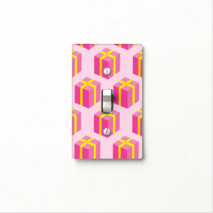 Background with gifts light switch cover
