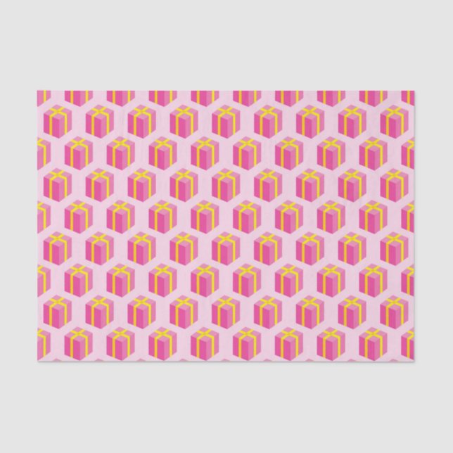 Background with gifts tissue paper (Front)