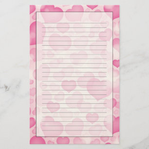 Background with Hearts Stationery