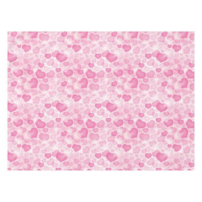 Background with Hearts Tablecloth (Front (Horizontal))