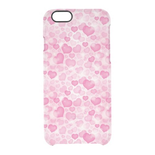 Background with Hearts Clear iPhone 66S Case