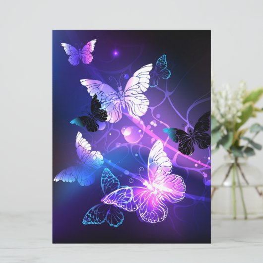 Background with Night Butterflies (Standing Front)