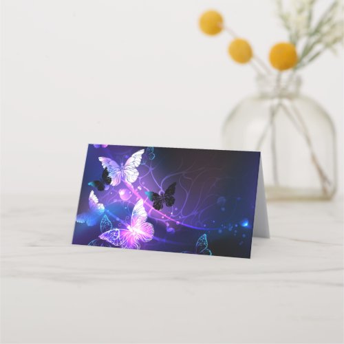 Background with Night Butterflies Appointment Card