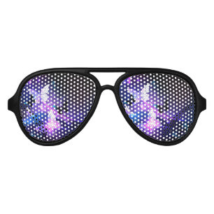 Background with Night Butterflies Aviator Sunglasses