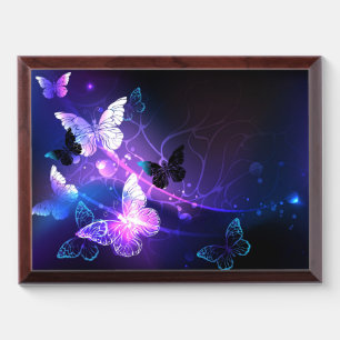 Background with Night Butterflies Award Plaque