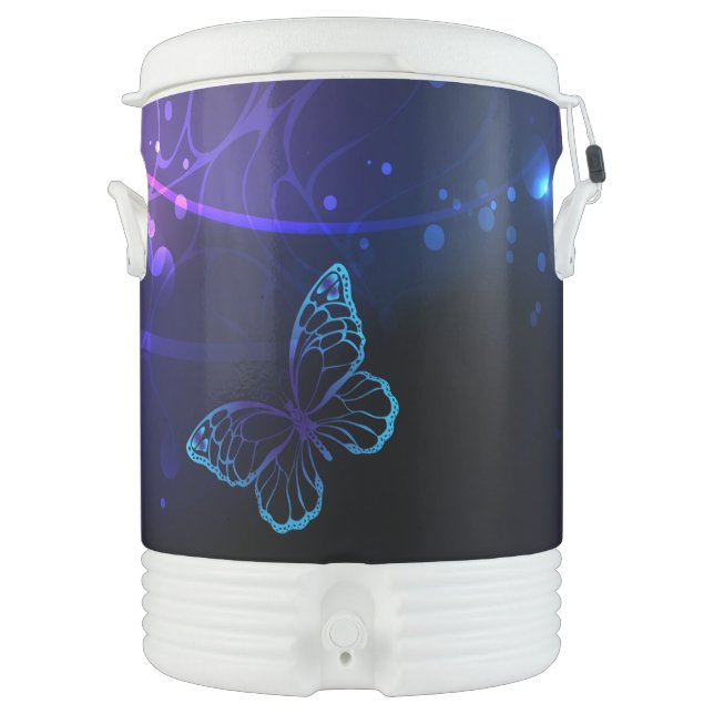 Background with Night Butterflies Beverage Cooler (Front)