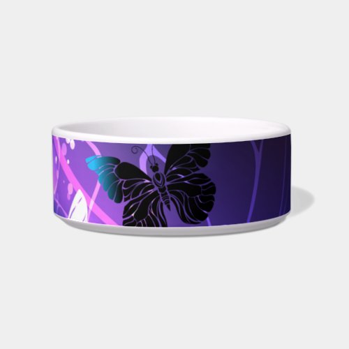 Background with Night Butterflies Bowl