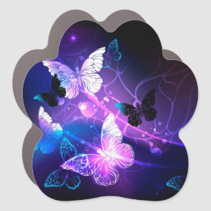 Background with Night Butterflies Car Magnet
