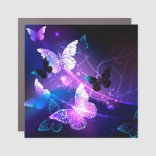 Background with Night Butterflies Car Magnet