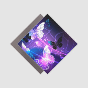 Background with Night Butterflies Car Magnet