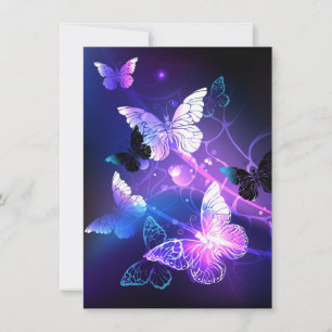 Background with Night Butterflies Card
