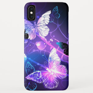 Background with Night Butterflies iPhone XS Max Case