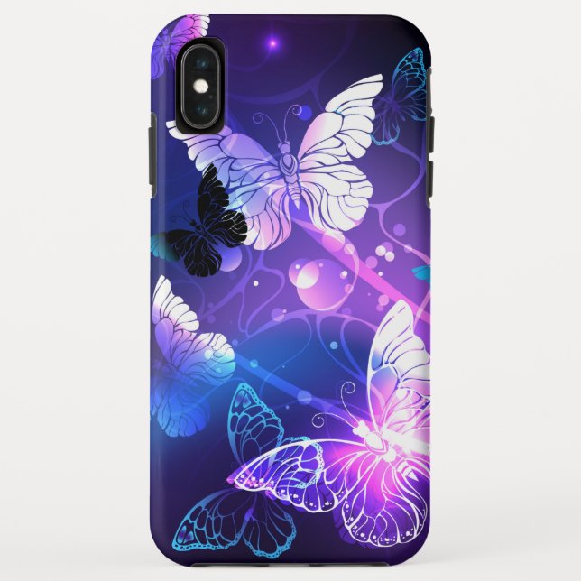 Background with Night Butterflies Case-Mate iPhone Case (Back)