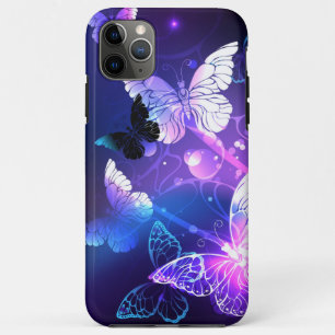 Background with Night Butterflies iPhone 11 Pro Max Case