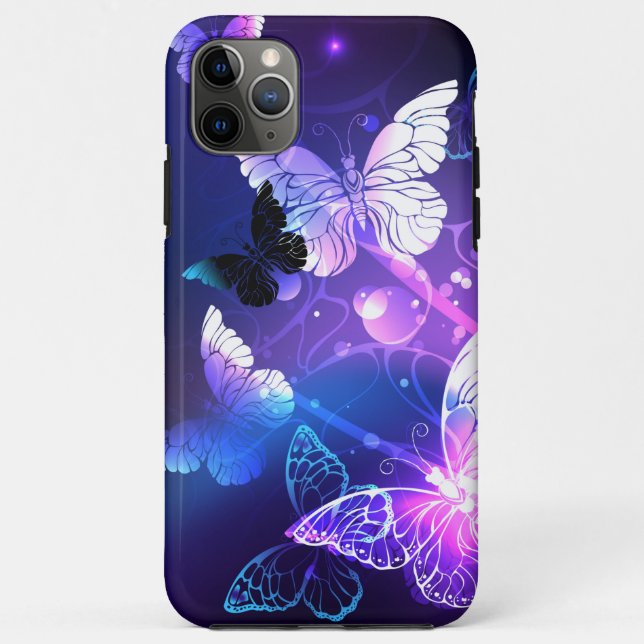 Background with Night Butterflies Case-Mate iPhone Case (Back)