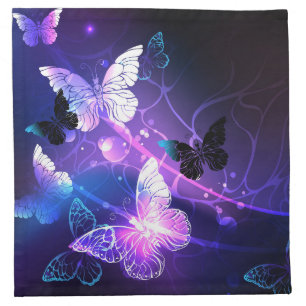 Background with Night Butterflies Cloth Napkin