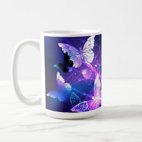 Background with Night Butterflies Coffee Mug