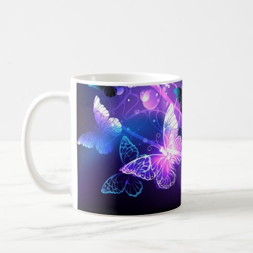 Background with Night Butterflies Coffee Mug