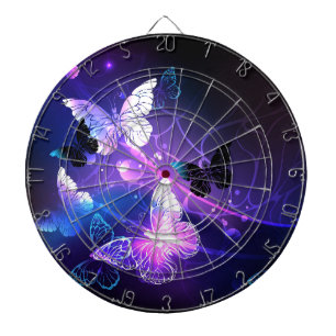 Background with Night Butterflies Dart Board