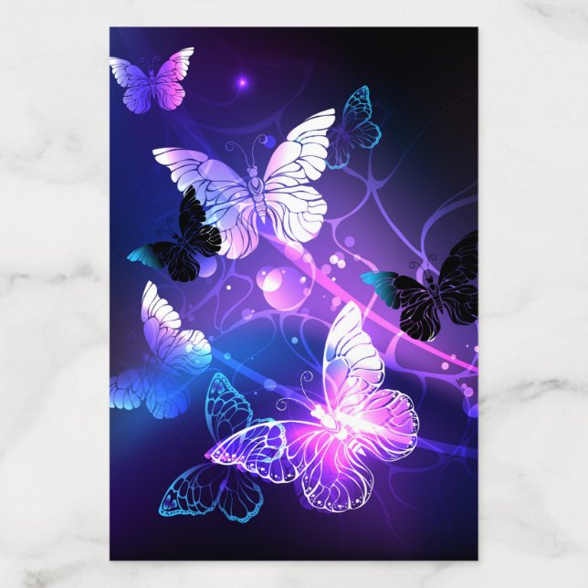 Background with Night Butterflies Envelope Liner (Design)