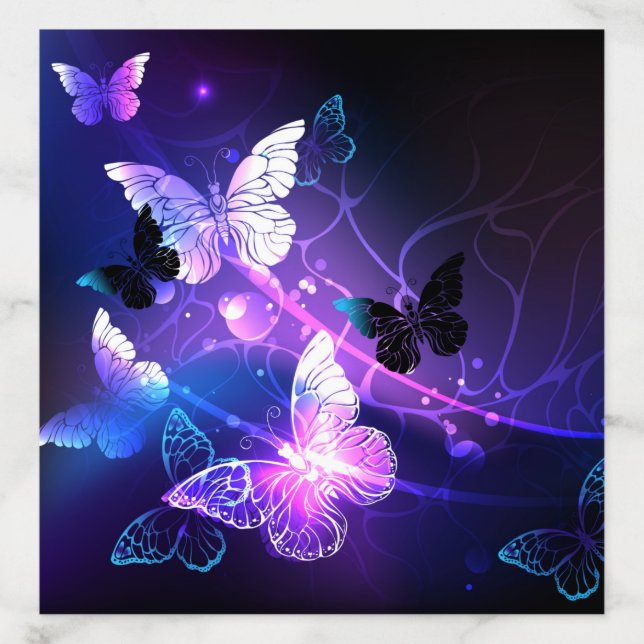 Background with Night Butterflies Envelope Liner (Design)