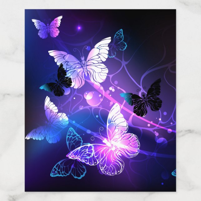 Background with Night Butterflies Envelope Liner (Design)