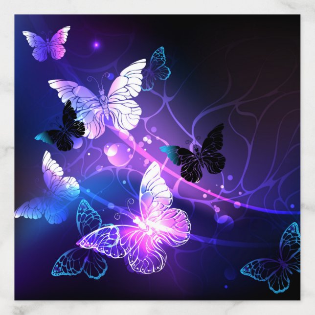 Background with Night Butterflies Envelope Liner (Design)