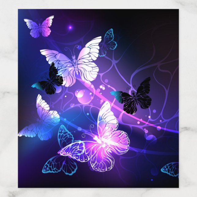 Background with Night Butterflies Envelope Liner (Design)