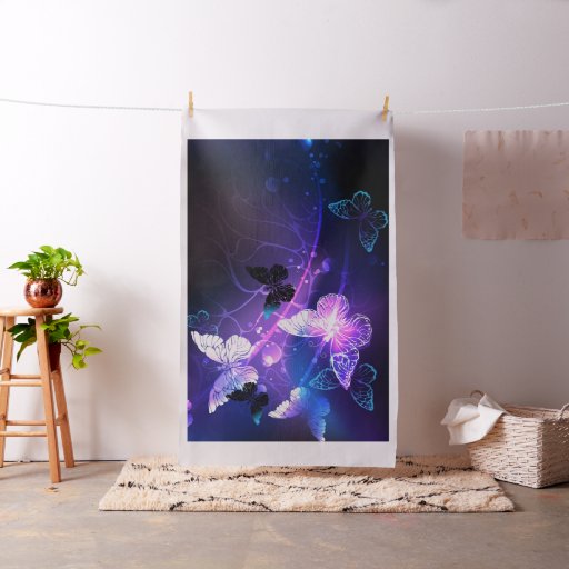 Background with Night Butterflies Fabric
