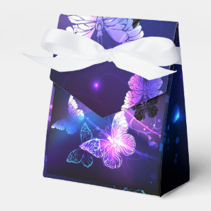 Background with Night Butterflies Favor Boxes