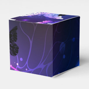 Background with Night Butterflies Favor Boxes