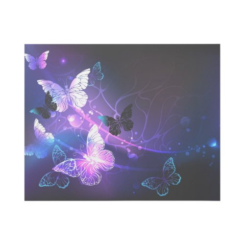Background with Night Butterflies Gallery Wrap