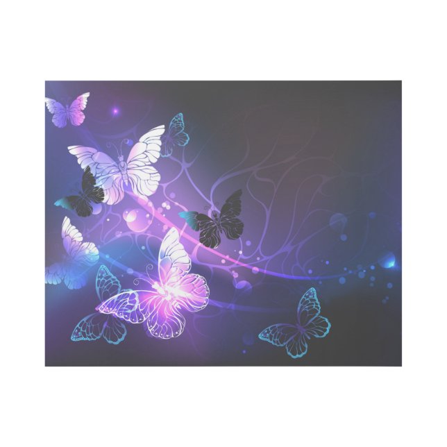 Background with Night Butterflies Gallery Wrap (Front)