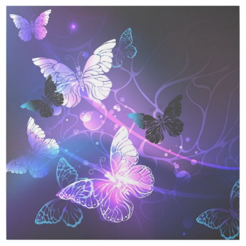 Background with Night Butterflies Gallery Wrap