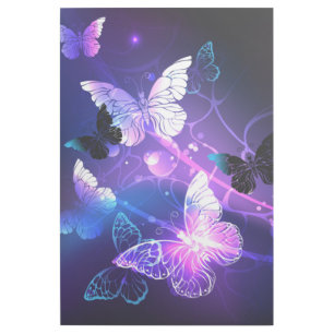 Background with Night Butterflies Gallery Wrap