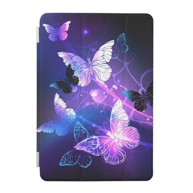 Background with Night Butterflies iPad Mini Cover (Front)