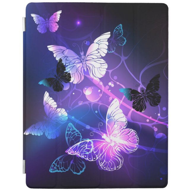 Background with Night Butterflies iPad Smart Cover (Front)