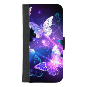 Background with Night Butterflies iPhone 8/7 Plus Wallet Case