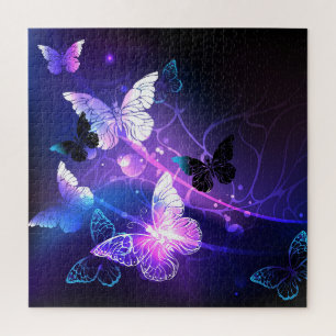 Background with Night Butterflies Jigsaw Puzzle