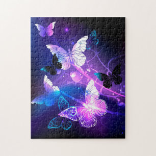 Background with Night Butterflies Jigsaw Puzzle