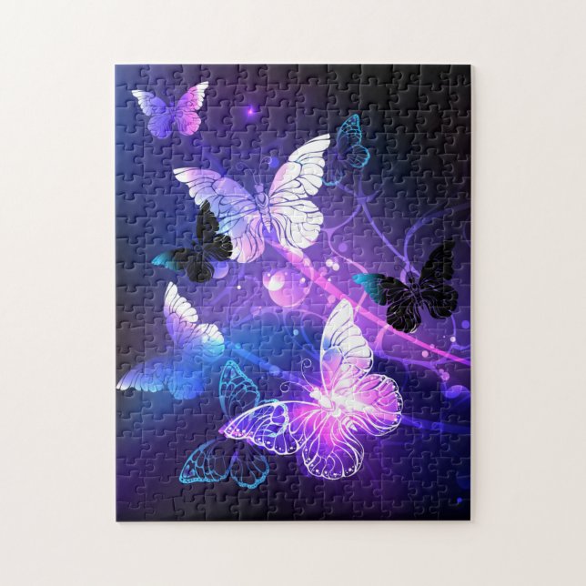 Background with Night Butterflies Jigsaw Puzzle (Vertical)