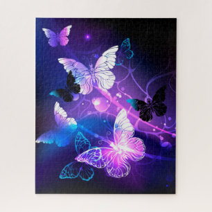 Background with Night Butterflies Jigsaw Puzzle