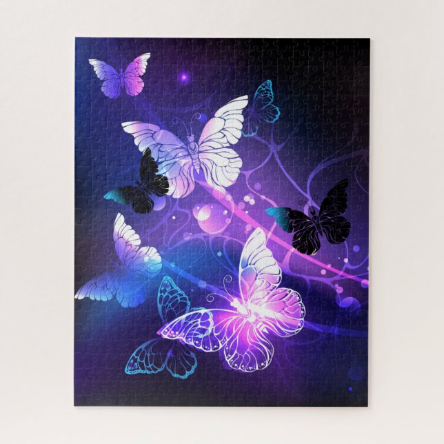 Background with Night Butterflies Jigsaw Puzzle (Vertical)
